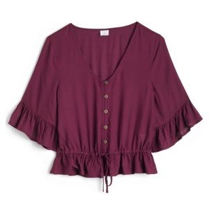 STITCH FIX maroon button blouse!